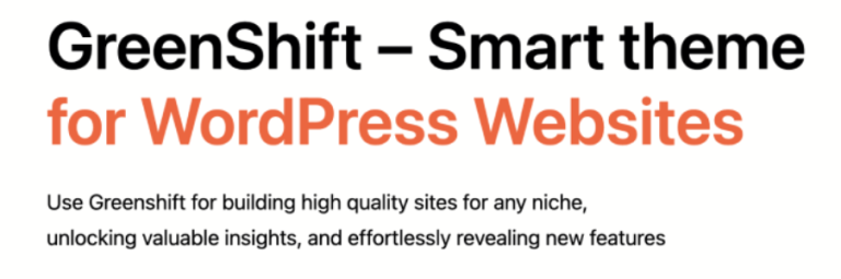 Greenshift FSE thema