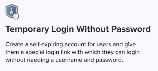Temporary Login Without Password