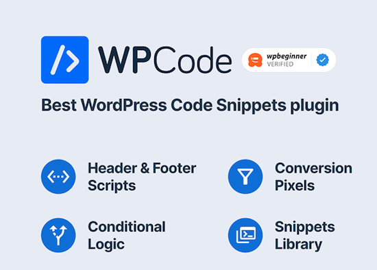 WPCode - code snippets