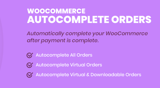 Autocomplete WooCommerce Orders