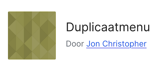 Duplicate menu plug-in