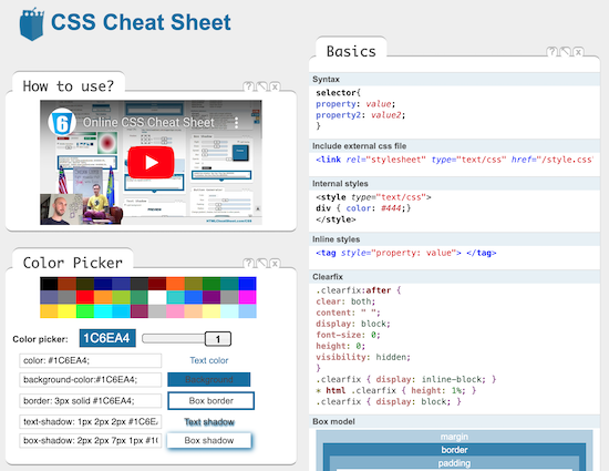 HTML-CSS cheatsheet
