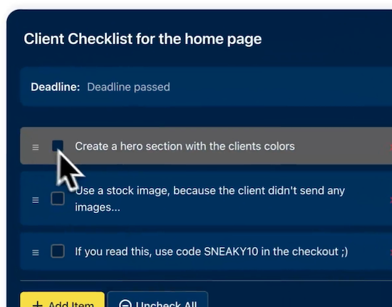 Magic Checklists plugin
