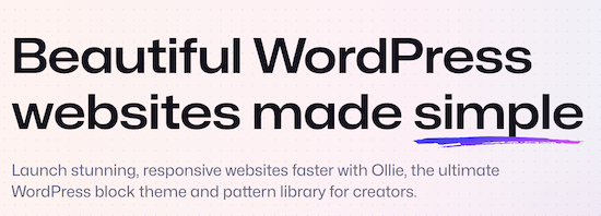Ollie FSE WordPress thema