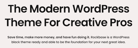 Rockbase FSE WordPress thema