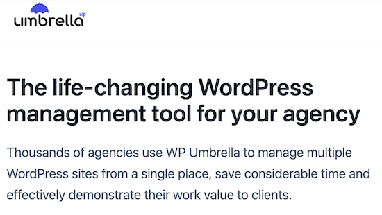 Umbrela WP management