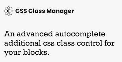 CSS Class Manager plugin
