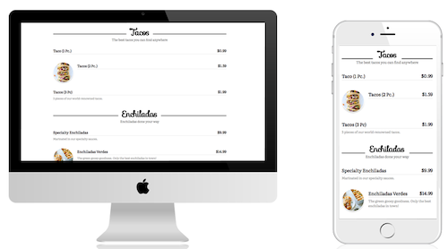 Great Restaurant Menu WP