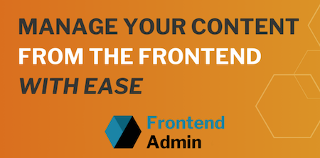 Frontend Admin forms