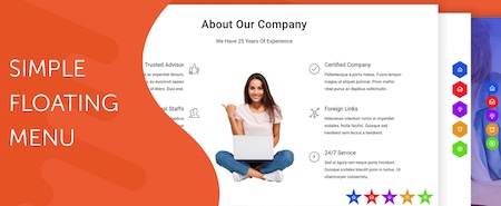 Simple floating menu