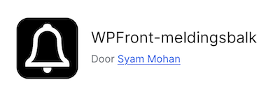 WPFront Notification Bar