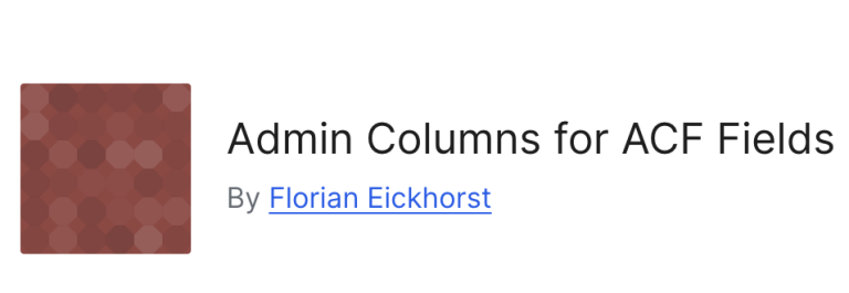 Admin Columns for ACF Fields
