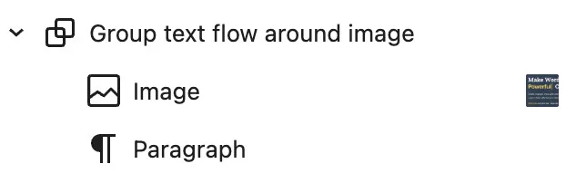 Text flow around an image