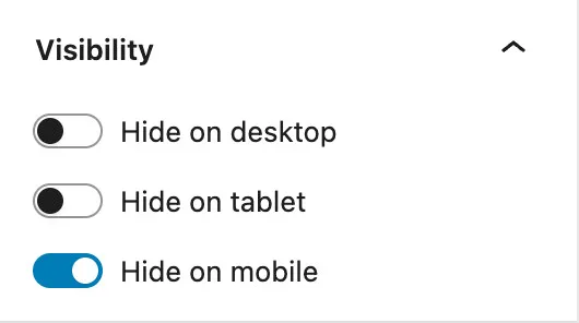 Section right hide on mobile