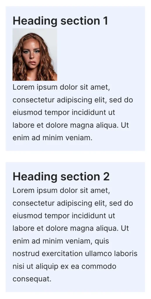 Frontend section block settings mobile 1 row