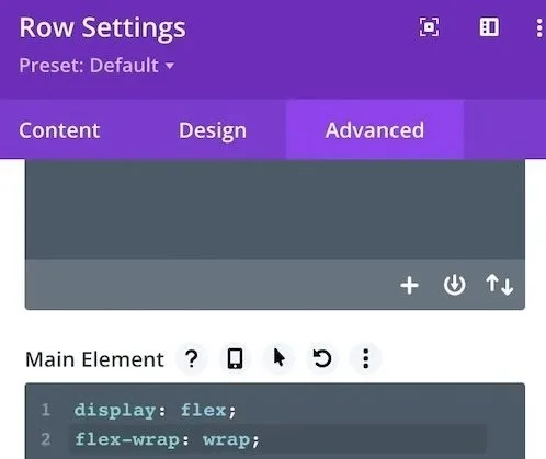 Divi CSS column settings