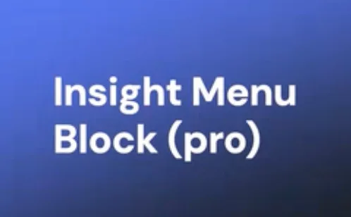 Play video about Insight Menu Block plugin for Block themes FSE